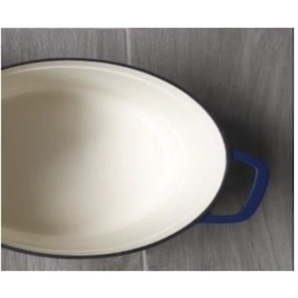 Cocotte gjutjärn - GSW - BLUE MAGIC - 33 x 25 cm - Ovall - Induktion - Blå