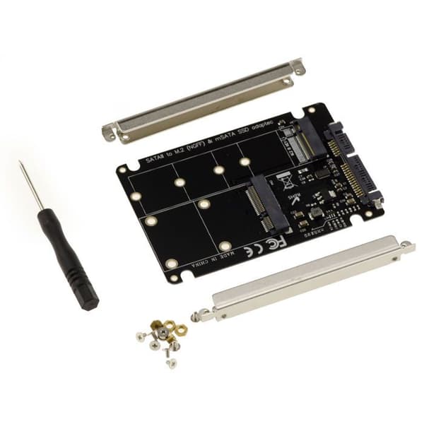 KALEA-INFORMATIQUE Adaptator mSATA och/eller M.2 / M2 NGFF (typ SATA) till SATA 3
