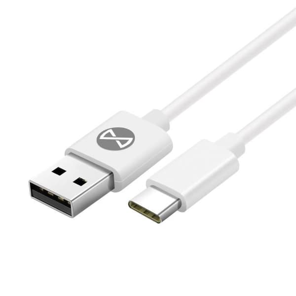 USB till USB Typ C-kabel Snabbladdning och synkronisering 1m Forever White