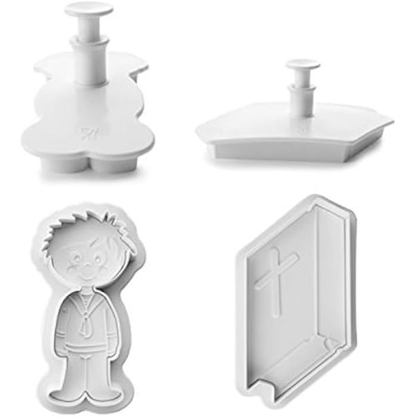 Utkärnar - Ibili - 788903 - Paket med 2 - Barn Kommunion - Plastbibel - 10x4,8cm Vit