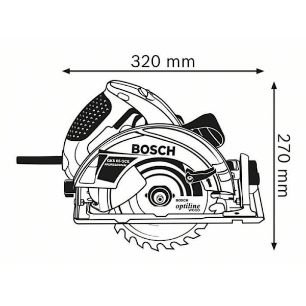 Cirkelsågbladsdiameter 190 x 30 x 2,4 mm multimaterial - 54 tänder - BOSCH - 2608640509 Grå, cement