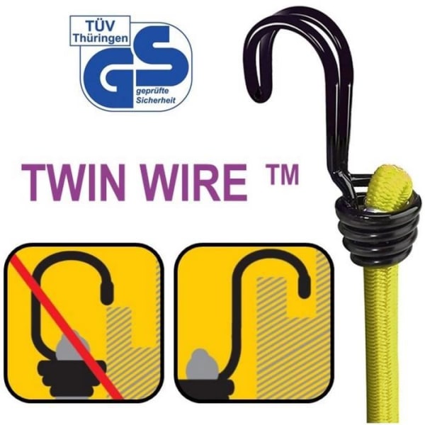 Master Lock Twin Wire 3040EURDAT 6-delad Bungee Cord Set Grön