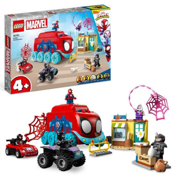 LEGO® Marvel 10791 Team Spideys mobila huvudkontor, barnleksak med svarta panterminifigurer