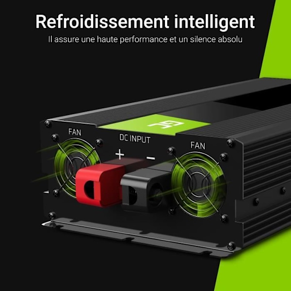 Spänningsomvandlare - Green Cell - 2000W/4000W - Ren sinus - DC 24V - AC 230V