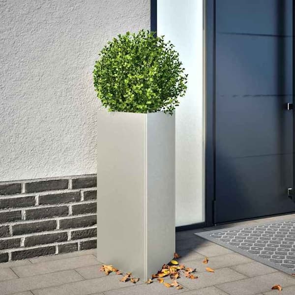 vidaXL Blomlådor 2 st triangulär 40x40x75 cm rostfritt stål 851166