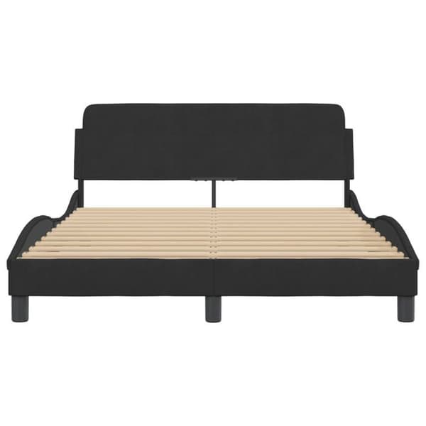 vidaXL Dover sängram svart 140x200 cm sammet 373194