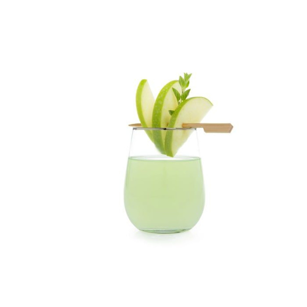 Excelsa - 65442 - Platina Set med 6 vattenglas, blåst glas, silvertrådskant, 470 ml