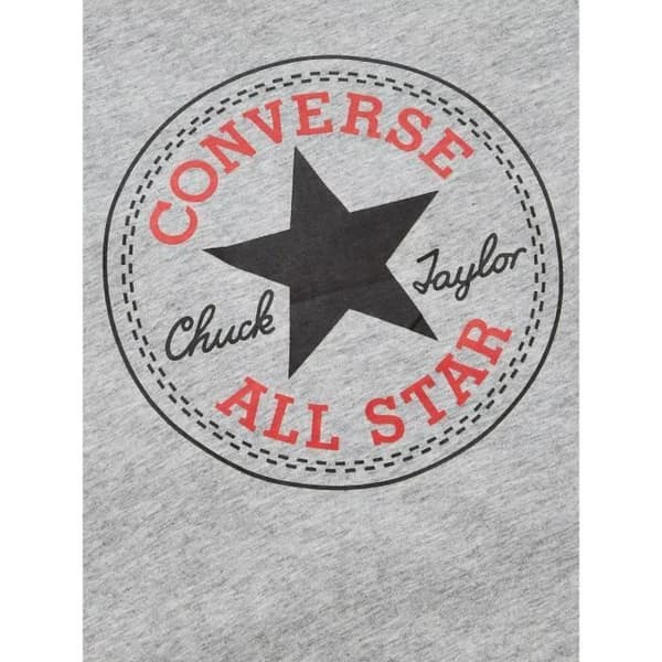 T-shirt barn - Converse - Chuck Patch - Grå - 100% bomull - Korta ärmar Mörkgrå hackad 5-6 år gammal