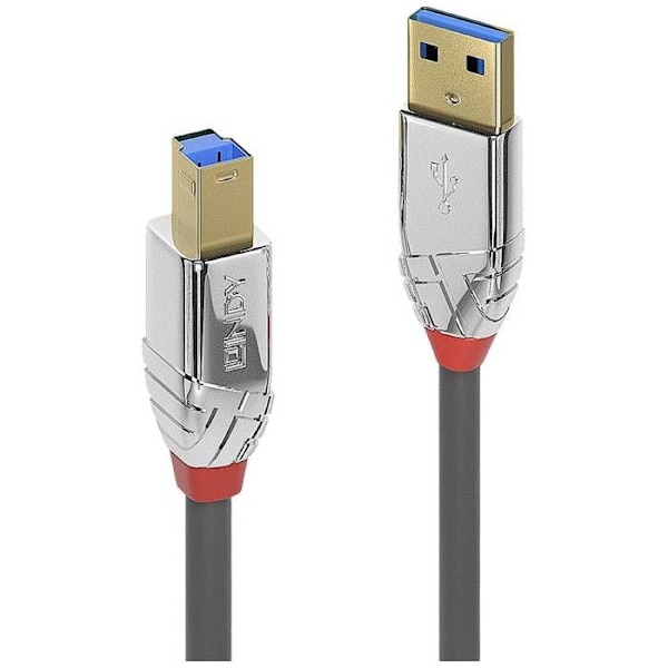 USB 3.0-kabel - LINDY - Cromo Line - 2m - 5Gbit/s överföring - Guldpläterade kontakter