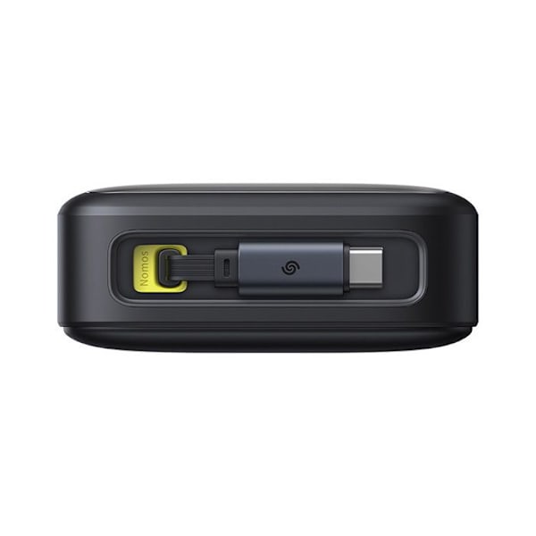 Batteri 20 000 mAh, 65 W, inbyggd typ C-kabel - Baseus Free2Pull (P100737701123-00) - Svart