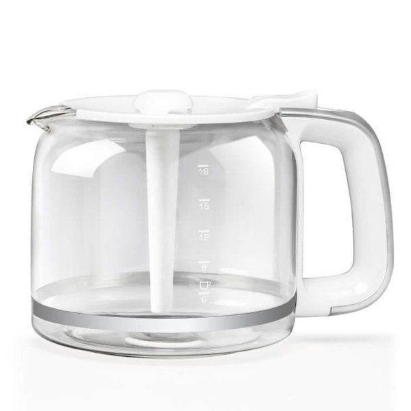 Programmerbar kaffebryggare 18 koppar vit silver