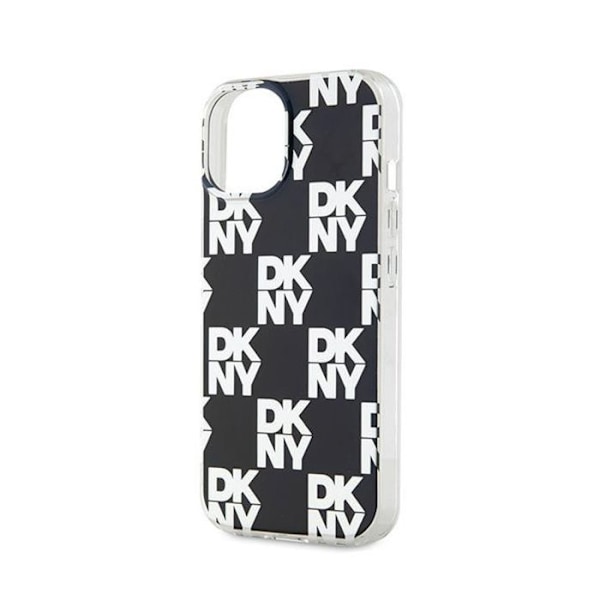 DKNY IML Rutigt Monomönster - Fodral för iPhone 15/14/13 (svart)