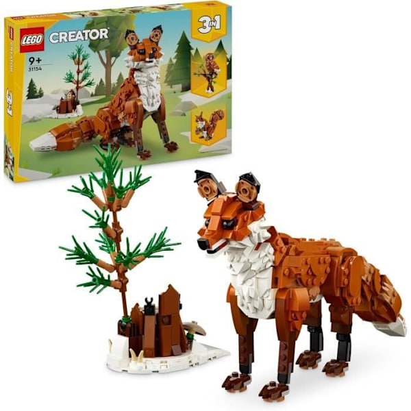 Leksak - LEGO - 31154 - Röd Varg - 3-i-1 - Skogs djur