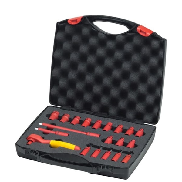 Isolerade nyckelset med spärr - Wiha - 7209NK2001 - 21 delar - 1/4" - 1000 V AC