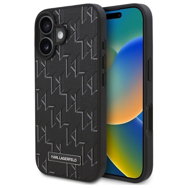 Karl Lagerfeld Hot Stamp MagSafe - Skal för iPhone 16 Plus (svart)