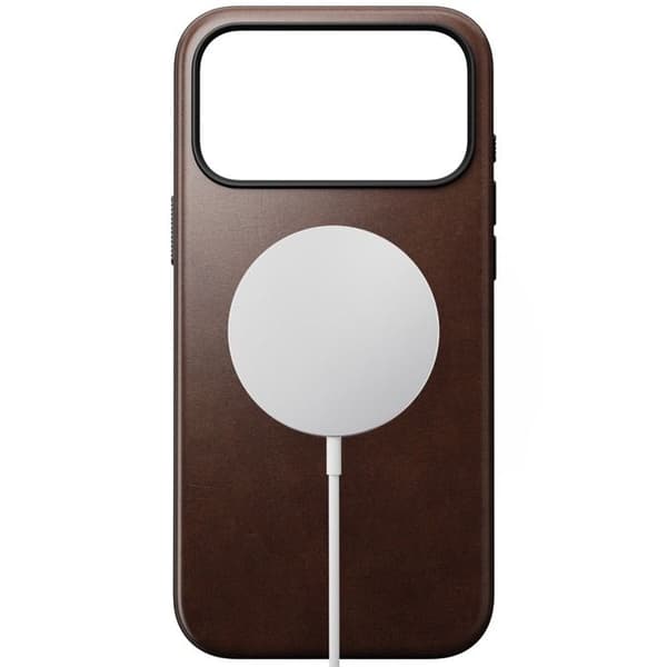 Läderfodral - NOMAD - Modern - iPhone 17 Pro Max - Ruggad brun - MagSafe-skydd brun rustik