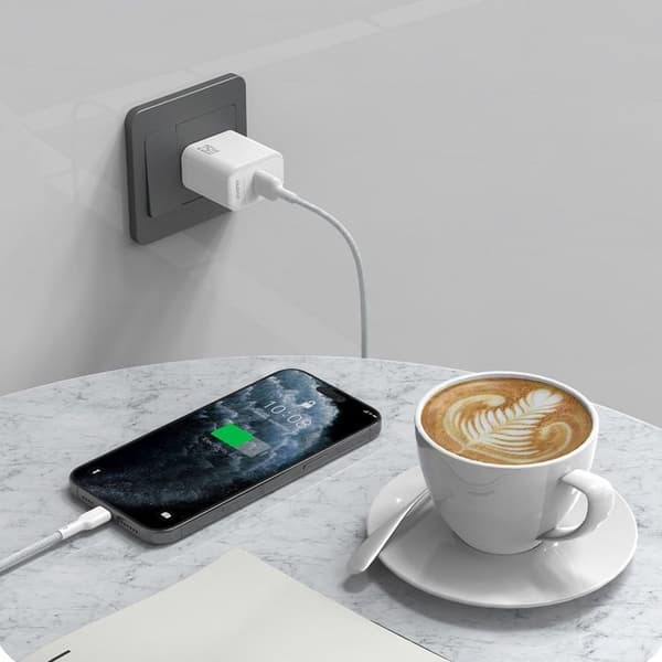 USB-A till USB-C kabel 5A 1 m - vit