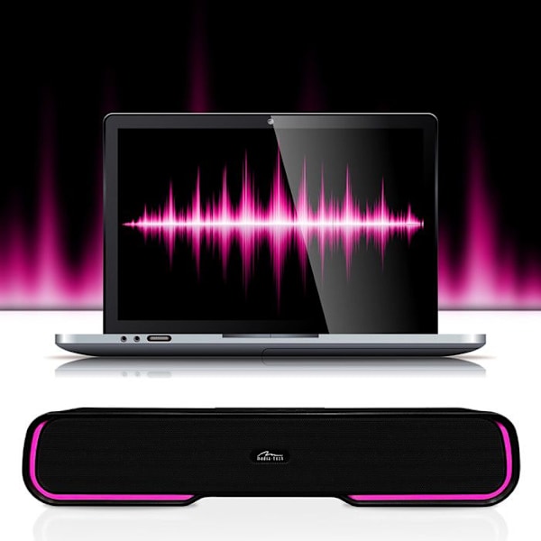 Bluetooth ljudstång - Media-Tech - MT3180 - RGB - RMS 10W - Batteritid 10 timmar svart