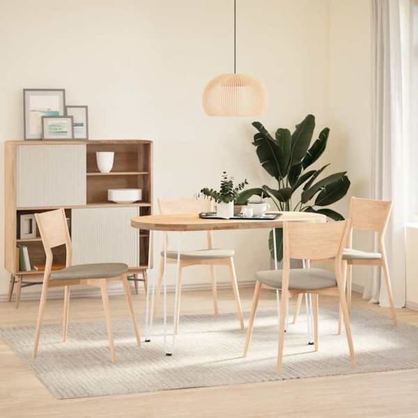 vidaXL Hårnålben för konsoler, set om 4, vit, 72 cm, massiv stål 4012425