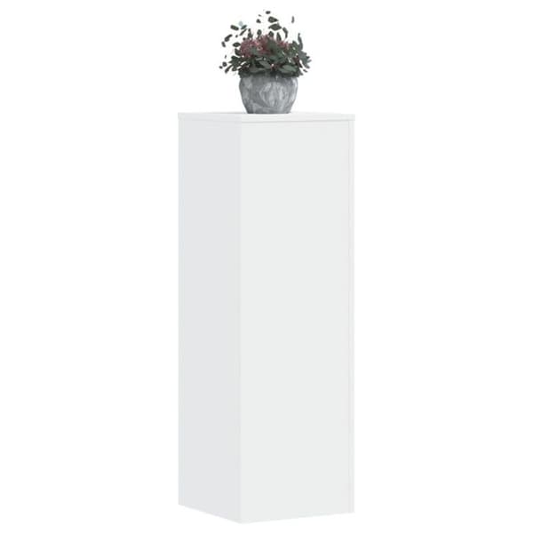 Stöd för växter vit 33x33x100 cm ingenjörsträ Vit