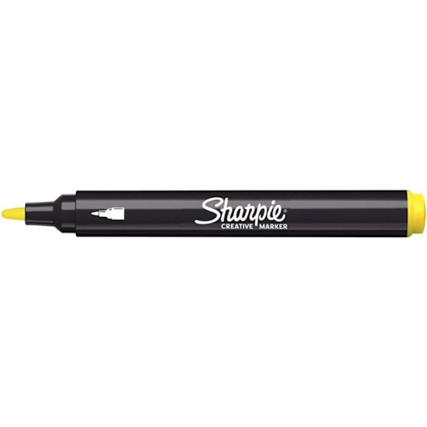 Kreativa marker - SHARPIE - 12 pennor - Spets av kon - Vattenbaserat bläck - Assorterande färger Blandade färger