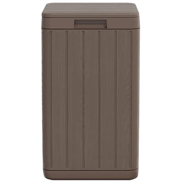 Utomhusbrun soptunna 38x38x65 cm PP