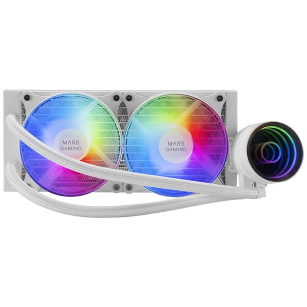 Kit vattenkylning AIO - MARS GAMING - ML-One RGB - 240mm - Vit - 12 cm
