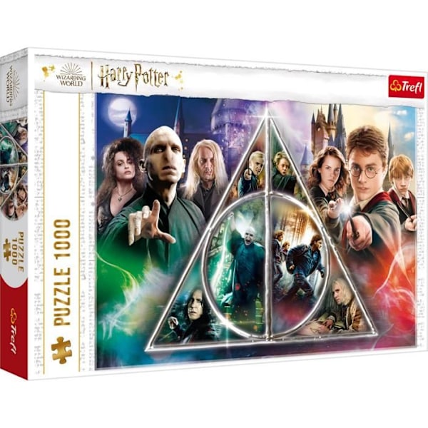 Pussel 1000 bitar: Harry Potter - Dödsrelikerna Enfärgad