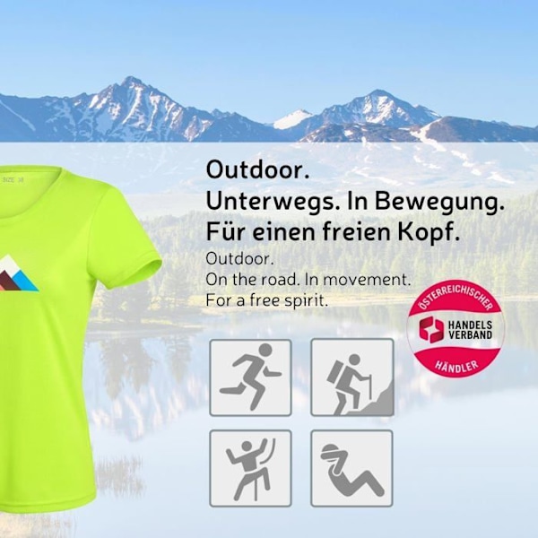 T-shirt Svart spricka - BCR281723-Y1-40 - Dam T-shirt Funktion Funktion T-shirt för Kvinna Kvinna Gul 40