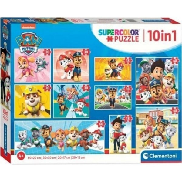 Clementoni - Pussel 10 i 1 - Paw Patrol Flerfärgad