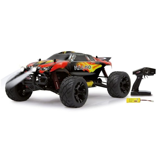 Truggy Jamara VULCANO - 053368 1:10 4wd 24g - 550 motor - 40 A Speed controller - LEDS - Vattentät - Röd Röd