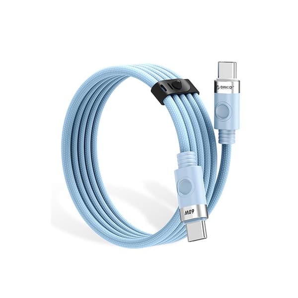 USB-C-kabel - ORICO - CDX - Power Delivery 60W (PD 3.0) - 1 m - Blå nylonfläta
