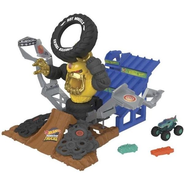 Hot Wheels-Monster Trucks Arena Smashers-Combat Mega-Wrex vs Gorzilla HPN71 Flerfärgad