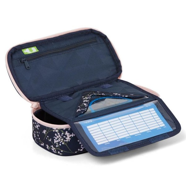 satch Pennfodral svart rosa för tjejer - Schlamperbox Bloomy Breeze 96702 svart, rosa