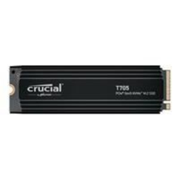 Intern spel-SSD med premium kylfläns - CRUCIAL - T705 SSD 2TB PCIe Gen5 NVMe M.2 (2024) - CT2000T705SSD5