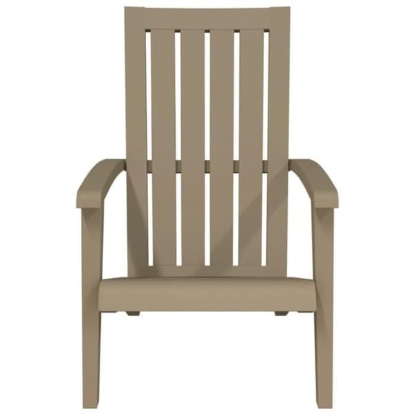 vidaXL Adirondack trädgårdsstol ljusbrun polypropen 364166