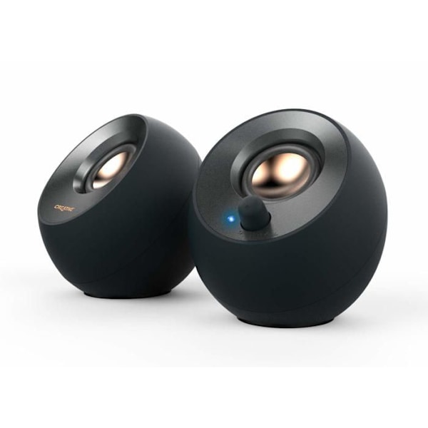 USB 2.0-högtalare - Creative - Pebble V2 - Minimalistisk design - USB-C-anslutning - 8 W RMS Svart