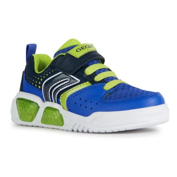 GEOX Boy's J Illuminus Boy Sneaker - Royal Lime - Snören - Bekväm och dämpande Royal / lime 24