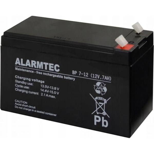 Alarmströmförsörjning - Alarmtec-batteri - BP7-12 - Batteri 12V 7Ah ()