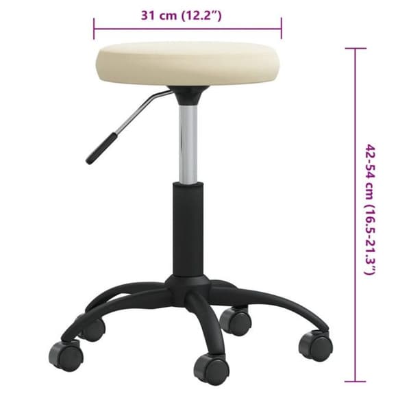 vidaXL Massagepall Sammet Creme