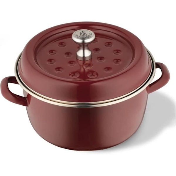 Gratängform i emalj Bordeaux 5,5L EDYNA H.14.7 D.24 Bordeaux