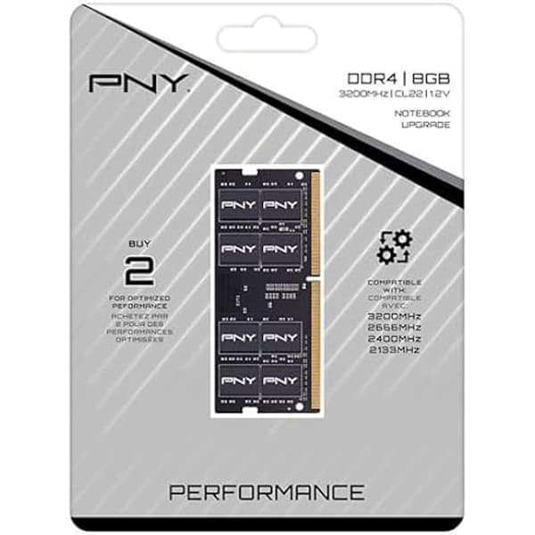 RAM-minne DDR4 - PNY - 8 GB - 3200MHz - SODIMM - CL22 - Non-ECC