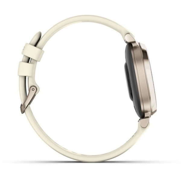 Connected klocka - GARMIN - Lily 2 - 25,4 x 21,3 mm - Cream Gold med Coconut White rem Gyllene kräm