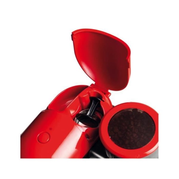 Moderna espressomaskin - ARIETE - Röd och svart - 15 barer - Malet kaffe - 800 ml