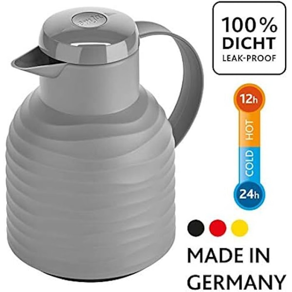 Isolerad Flaska - EMSA - Samba Wave - 1 L - Plast - Trendig Design korall, sten, midnattblå, mynta, vit
