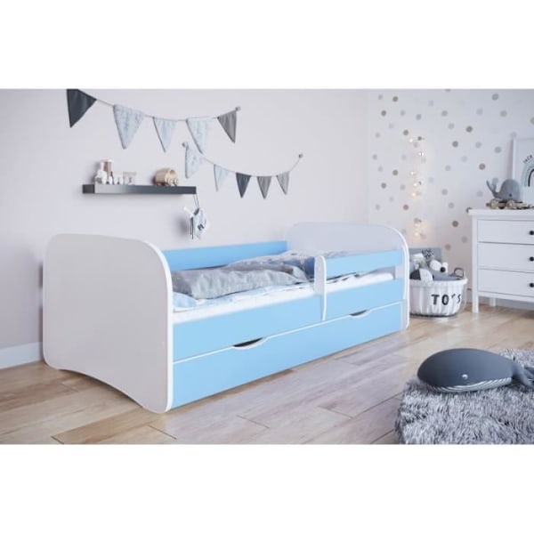 Kocot Kids Cot Babydreams blå utan mönster utan låda, madrass 160/80 - 5903282000858