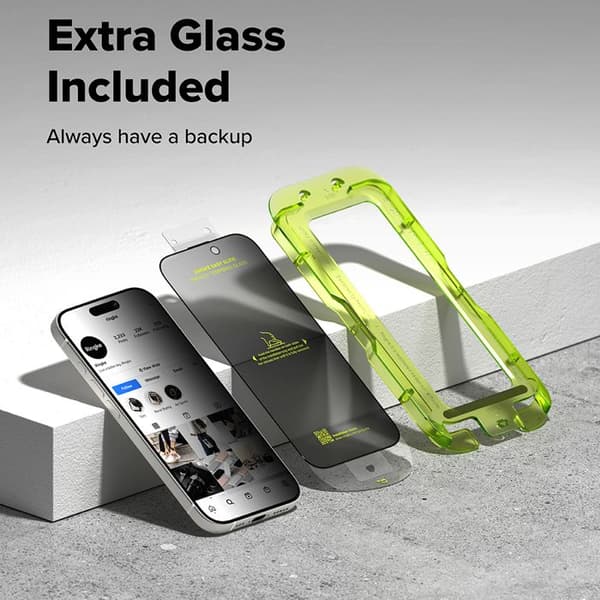 2-pack Ringke Easy Slide Privacy Härdat Glas Skärmskydd för iPhone 17 Pro Max - Integritet Integritet