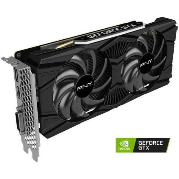 Grafikkort - PNY - GTX 1660 Ti XLR8 - Dubbel fläkt för spel - 6 GB - GDDR6 - PCIe 3.0 - HDMI / DP (VCG1660T6DFPPB)