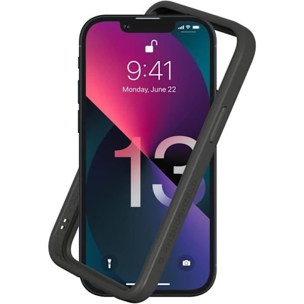 Coque Bumper - RhinoShield - iPhone 13 Mini - Stötskydd - Grafit - Anpassningsbar Grafit
