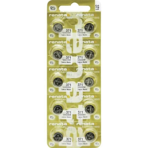 Renata Pile knappcell 371 10 st (styck) 40 mAh